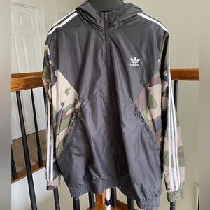 Adidas Grey & Camo Windbreaker